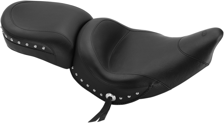 thumbnail image 2 of Mustang Solo Seat For Indian Scout Sixty - Nickel Studded Black Vinyl Motorcycle Seat 2 of 10