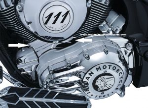 The finishing piece to complete a fully chromed appearance on the left-side engine base for Indian big twins when used with our Inner Primary Cover (P/N 5643), Starter End Cover (P/N 5642) and Rear Oil Panel Accent (P/N 5644). Covers the powder coated left-side cylinder base Made from quality aluminum with flawless chrome finish Easy to install with high-strength and high-temp 3M® VHB