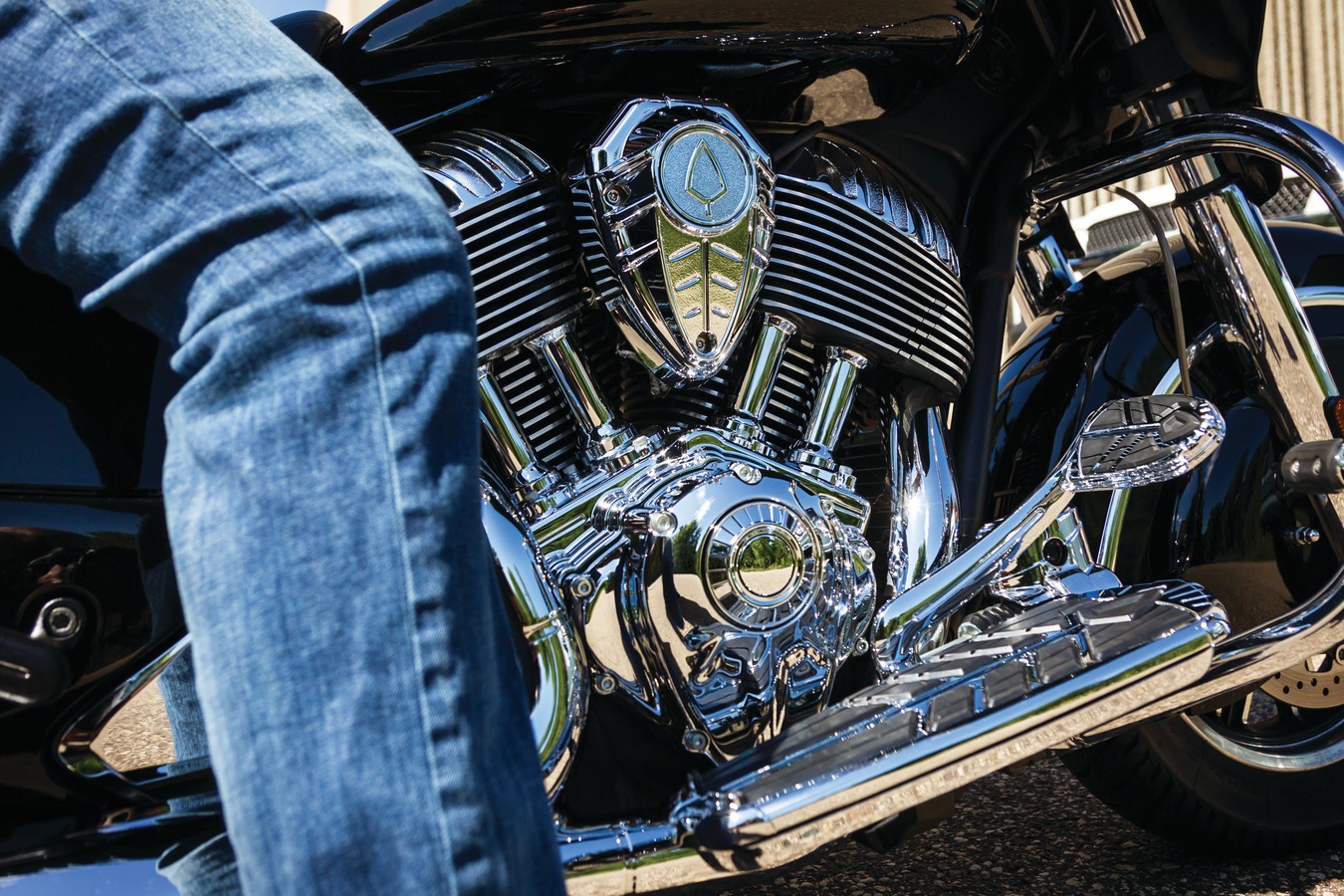 SPEAR HORN COVER FOR INDIAN, CHROME