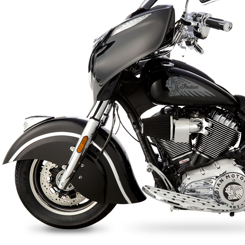 Air Cleaner 90 Degree Standard Indian Black Chrome