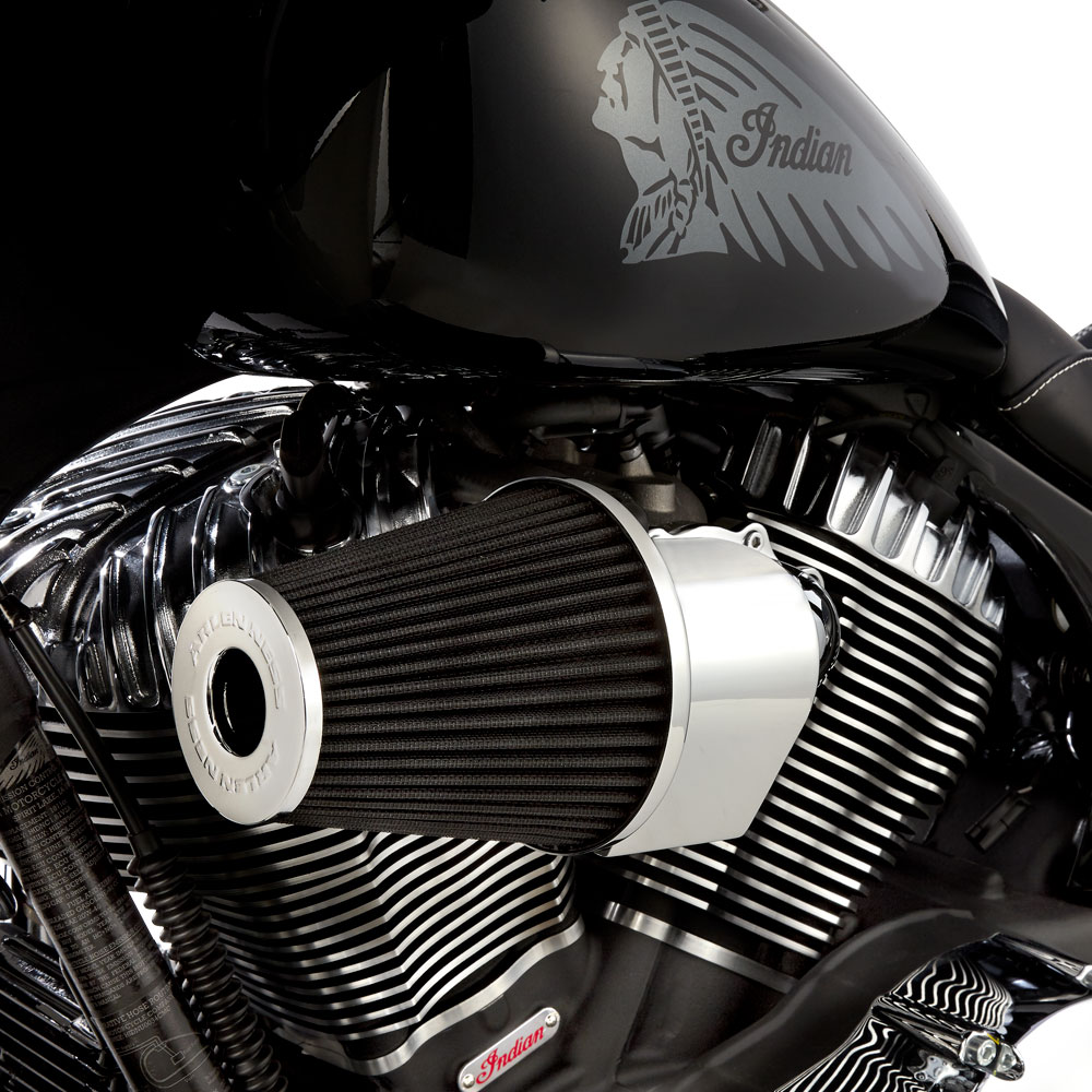 Air Cleaner 90 Degree Standard Indian Black Chrome