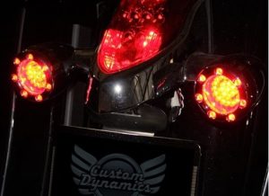 SPECIFICATIONS 31 5MM LEDS PER UNIT REAR TURN SIGNALS 2 WIRE INSTALLATION REPLACES STOCK BULB & LENSES CHROME OR GLOSS BLACK FINISH ALUMINUM BEZEL RED OR SMOKED LENS VCM COMPLIANT LIFETIME LED WARRANTY SOLD AS A PAIR
