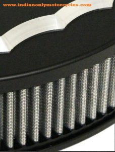 Performance, Style, Tradition.. Show all three with Lloyd'z new Indian Arrowhead Airbox! The Arrowhead Airbox is offered in either Chrome or Black Powdercoat with Contrast-Cut, and the filter elements are offered in Red, Black, or Natural Un-dyed. We're currently seeing gains of 5-6 HP with the installation of the airbox alone, and 8-10 HP when used in conjunction with our Performance Slip-ons.