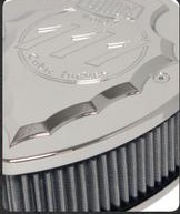 Performance, Style, Tradition.. Show all three with Lloyd'z new Indian Arrowhead Airbox! The Arrowhead Airbox is offered in either Chrome or Black Powdercoat with Contrast-Cut, and the filter elements are offered in Red, Black, or Natural Un-dyed. We're currently seeing gains of 5-6 HP with the installation of the airbox alone, and 8-10 HP when used in conjunction with our Performance Slip-ons.
