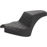 PRODUCT NAME SEAT TYPE 2-UP SEAT MODEL STEP-UP BASE COLOR BLACK MATERIAL SADDLEHYDE™ FILL MATERIAL ULTRA-FOAM / GELCORE™ STITCHING BLACK STITCHING / LATTICE STITCHED OVERALL SEAT LENGTH 28" DRIVER SEAT LENGTH 11-1/2" DRIVER SEAT WIDTH 11-1/2" REAR SEAT LENGTH 13" REAR SEAT WIDTH 6-1/2"
