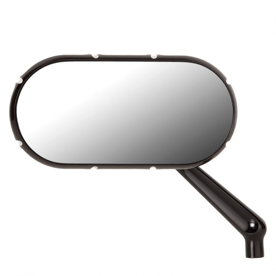Deep Cut Caged Series Billet Mirror Black