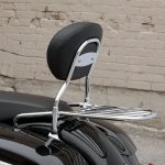 12" Quick Release Passenger Sissy Bar Chrome with Pad