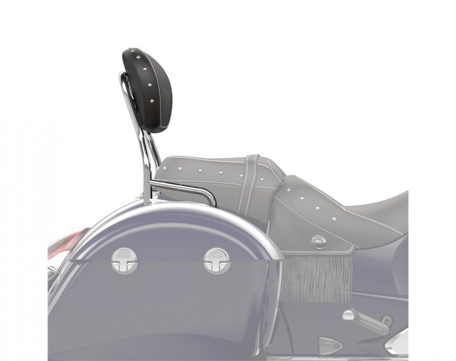 12" Quick Release Passenger Sissy Bar Chrome or Black with Pad