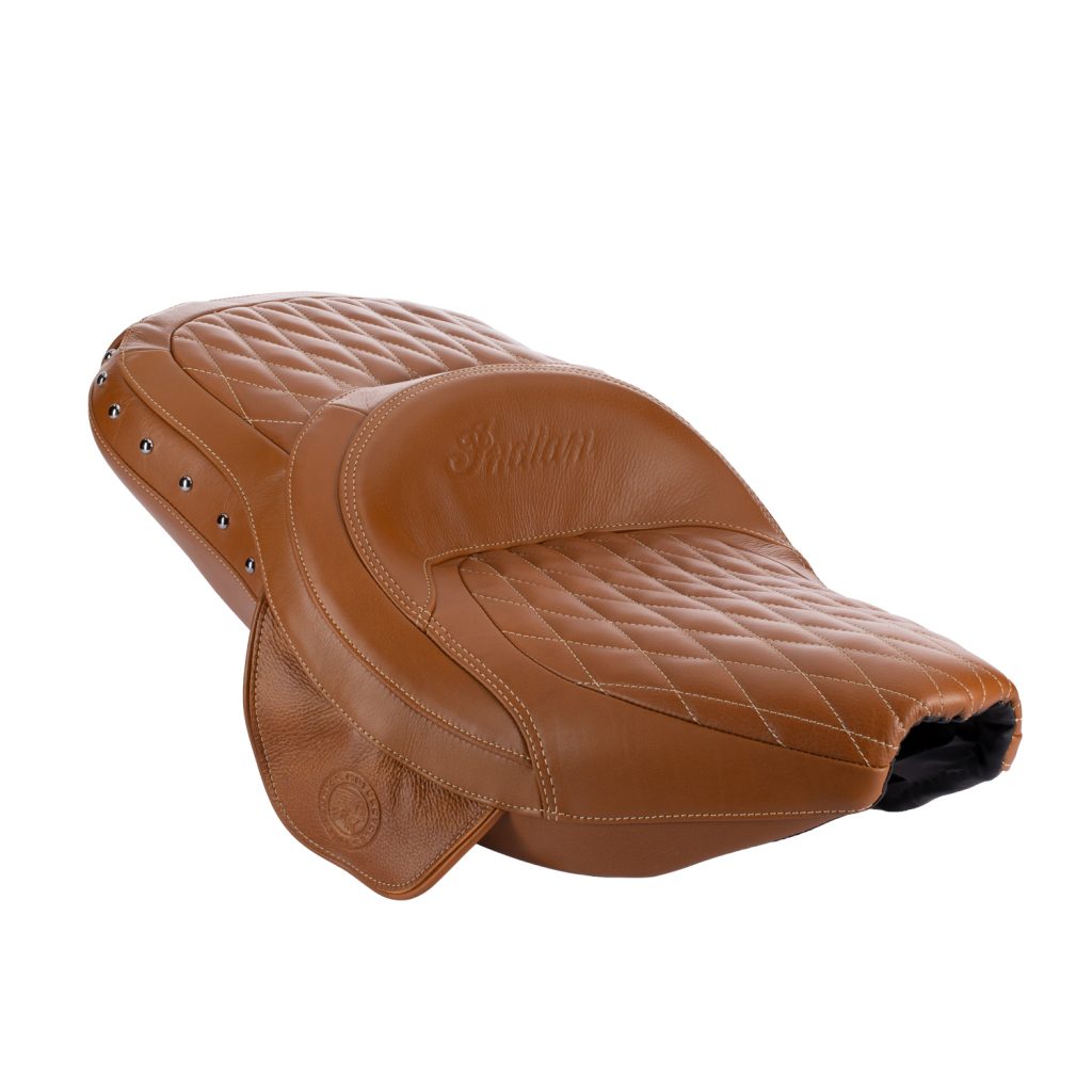 Specifications Color Desert Tan Material Genuine Leather Convenience Features Works with Quick Release Passenger Sissy Bar Ease Of Installation Medium Does Not Work With 2879542-02, 2879543, 2879542-06 Installation Recommendation Replaces the stock seat; heating element plugs into the Indian Motorcycle® wiring harness Care And Cleaning Please see your Indian Motorcycle® Rider's Manual for specific cleaning and maintenance instructions. Warranty 1 Year From Date of Purchase