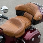 Specifications Color Desert Tan Material Genuine Leather Convenience Features Works with Quick Release Passenger Sissy Bar Ease Of Installation Medium Does Not Work With 2879542-02, 2879543, 2879542-06 Installation Recommendation Replaces the stock seat; heating element plugs into the Indian Motorcycle® wiring harness Care And Cleaning Please see your Indian Motorcycle® Rider's Manual for specific cleaning and maintenance instructions. Warranty 1 Year From Date of Purchase