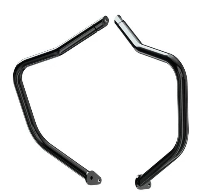 These Front Highway Bars add style, comfort, and protection to your bike. They give the bike custom style, and can be equipped with accessories such as Infinite Highway Pegs (sold separately) for enhanced riding comfort. These Highway Bars can also offer protection in the event of a stationary tip-over as they make initial contact with the ground and help protect bodywork and other surfaces. 