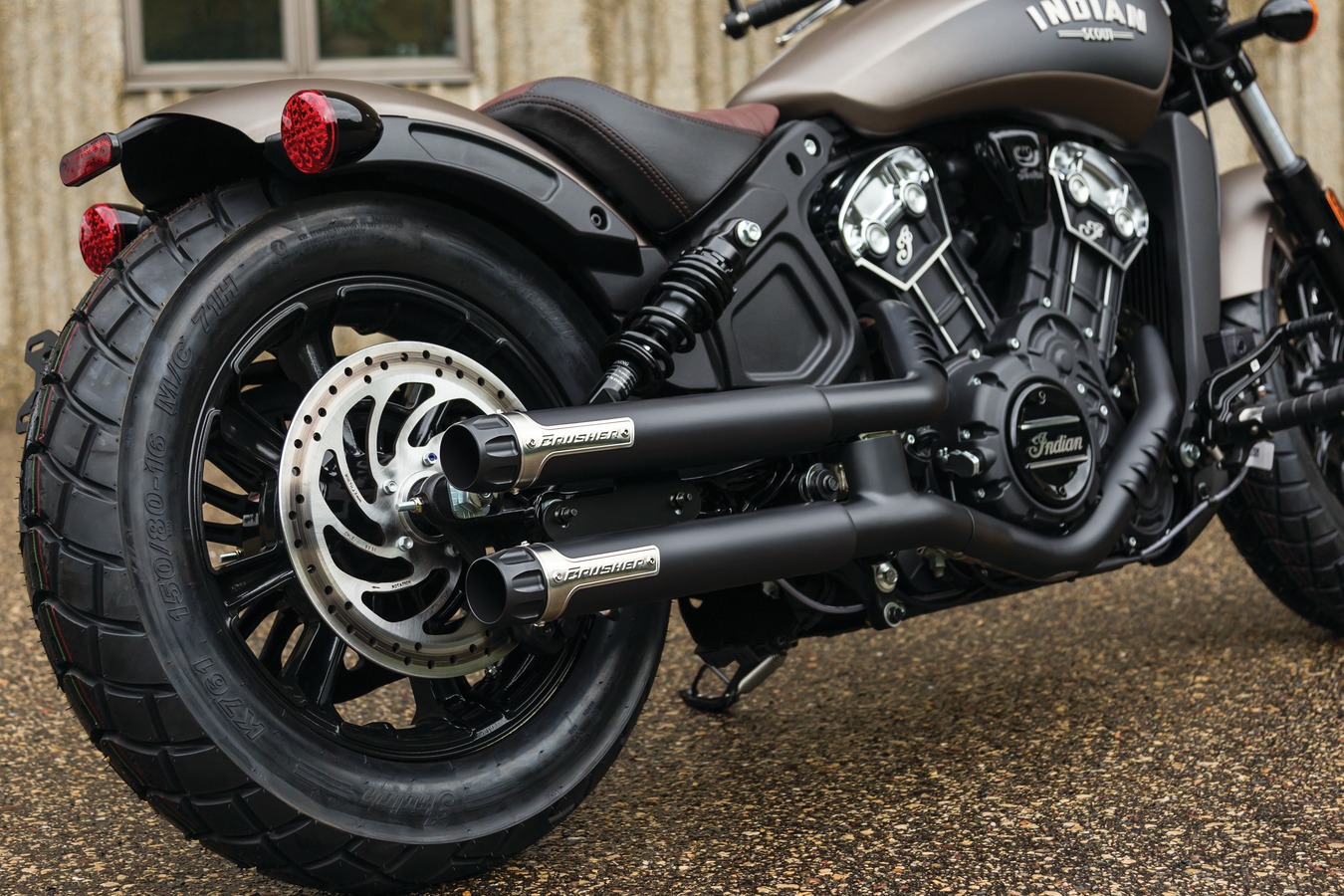 slip on exhaust indian scout bobber
