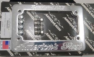 CI-2010B Black License Plate Frame - Engraved with "Established 1901" and "America's First" Standard U.S. Plates