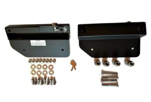 Victory Motorcycle removable motorcycle saddlebags system, perfect for installing and removing saddlebags in seconds. They provide safety and security with models for most US and import cruisers. They are easy to install. They do not require the use of saddlebag support brackets. All metal construction with black powder coating for strength and durability. All hardware for mounting provided. Please note, when you purchase 1 set of Easy Brackets the kit includes both the left and right side brackets and all required mounting hardware. The Easy Bracket Saddlebag Bolt-on Support Systems allows you to attach your Victory Motorcycle saddlebags safely and securely. When installed, simply unlock and lift the saddlebags off your motorcycle. The seamless design leaves no ugly hardware behind. Replace your normal Victory Motorcycle fender rail bolts with our special Easy Bracket docking posts. (All Necessary Hardware Provided) Secure the Easy Bracket mounting plate to the back of your saddlebag.(All Necessary Hardware Provided) Place the saddlebags/mounting plate system onto the docking posts. An easy keyed locking mechanism makes sure that the saddlebags are secure to your Victory Motorcycle yet leave only small docking posts when the bags are removed. Same designer but now upgraded as the Ghost Bracket Quick release saddlebag removable bracket system