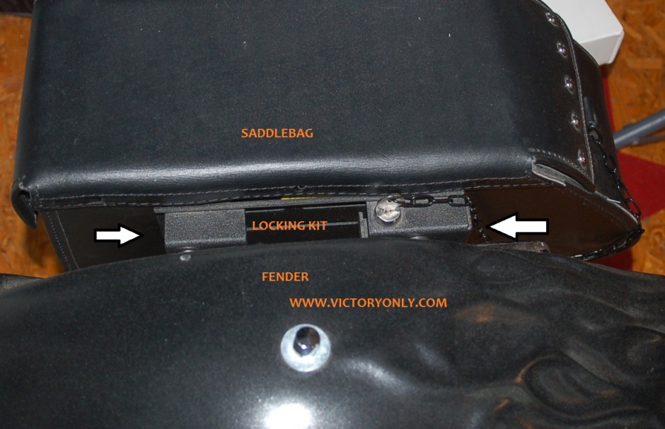 Victory Motorcycle removable motorcycle saddlebags system, perfect for installing and removing saddlebags in seconds. They provide safety and security with models for most US and import cruisers. They are easy to install. They do not require the use of saddlebag support brackets. All metal construction with black powder coating for strength and durability. All hardware for mounting provided. Please note, when you purchase 1 set of Easy Brackets the kit includes both the left and right side brackets and all required mounting hardware. The Easy Bracket Saddlebag Bolt-on Support Systems allows you to attach your Victory Motorcycle saddlebags safely and securely. When installed, simply unlock and lift the saddlebags off your motorcycle. The seamless design leaves no ugly hardware behind. Replace your normal Victory Motorcycle fender rail bolts with our special Easy Bracket docking posts. (All Necessary Hardware Provided) Secure the Easy Bracket mounting plate to the back of your saddlebag.(All Necessary Hardware Provided) Place the saddlebags/mounting plate system onto the docking posts. An easy keyed locking mechanism makes sure that the saddlebags are secure to your Victory Motorcycle yet leave only small docking posts when the bags are removed. Same designer but now upgraded as the Ghost Bracket Quick release saddlebag removable bracket system