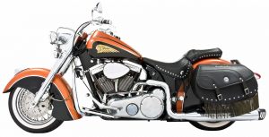 The world’s only complete 4” Muffler Indian Motorcycle performance system. Optimal horsepower & full range torque gains 2-step baffle from 2 ½” to 3” for optimum performance or optional quiet baffles 2.5” O.D. full-length, 1-piece 220 degree heavy duty 16 gauge heat shields O2 ports & plugs provided for early models Complete with mounting hardware and brackets Drag strip rumble