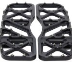 122-8170 The ultimate floorboards for any performance bagger build, with unsurpassed styling. Machined from lightweight yet durable 6061 T6 Aluminum Floorboards measure 15.5” long by 5.5" wide Stainless Steel cone shaped cleats with flat tops for optimum grip Cleats are secured with Loctite® and replaceable