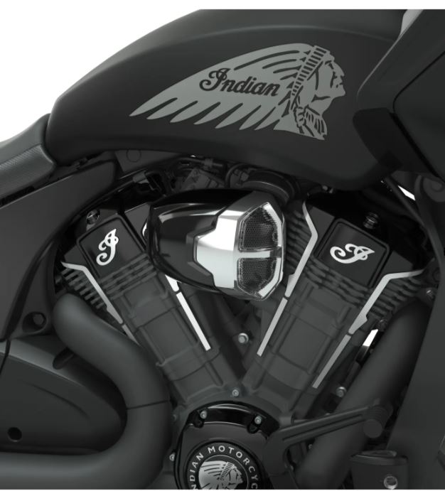Unleash the full potential of your Indian Motorcycle with factory-backed performance accessories. The key to generating more power lies in increasing airflow and fuel delivery into the engine’s combustion chambers. The Indian Motorcycle PowerPlus Stage 1 Air Intake is engineered to do exactly that—boosting airflow to enhance engine performance, increase horsepower, and deliver smoother throttle response. This high-performance air intake features a sculpted, scooped housing and a premium water-resistant filter. Together, they sharpen acceleration, optimize intake efficiency, and provide long-term filtration that traps contaminants and helps protect your engine ride after ride. The result is not just improved responsiveness, but consistent, reliable performance every time you twist the throttle. Finished in Chrome and Gloss Black, this intake delivers a clean, refined look with a low-profile fit that integrates seamlessly with your bike’s bold design. You’ll also enjoy a deeper intake tone that pairs perfectly with the rich, throaty sound of a Stage 1 Slip-On Exhaust Kit (sold separately)—amplifying your ride’s performance and character. Engineered to work in sync with Stage 1 and Stage 2 upgrades, this air intake replacement upgrade helps unlock greater power, sound, and throttle response when paired with a Stage 1 Exhaust and/or Stage 2 Performance Cams (each sold separately). This complete air intake kit includes the intake assembly, water-resistant filter, calibration card with a unique ECM update code, installation hardware, and instructions. Dealer installation is required for ECM recalibration to ensure optimal performance. 