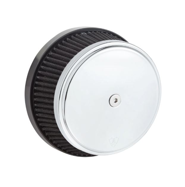 Arlen Ness® Stage 1 Air Cleaners replace the restrictive factory air box to increase airflow to the Thunderstroke® engine for added horsepower & torque Engineered to increase airflow to the engine for increased horsepower & torque CNC machined billet aluminum backing plate & components Performance air filter is made from black pre-oiled cotton media for the best in airflow & filtration Includes Smooth Stage 1 Air Cleaner Cover Finish: Chrome Fitment: 2014-2022 Indian Motorcycle® Chief or Chieftain models with 111" & 116" Thunderstroke® Engines 