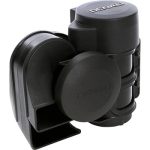 120 dB of sound at 3' Compact design and blacked-out housing Features a rugged molded clamp that mechanically mates the compressor