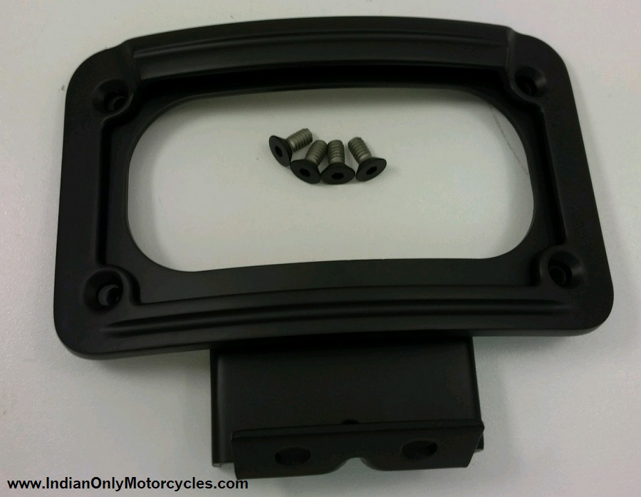 LED Curved License Plate Frame with mount Kit Indian Black