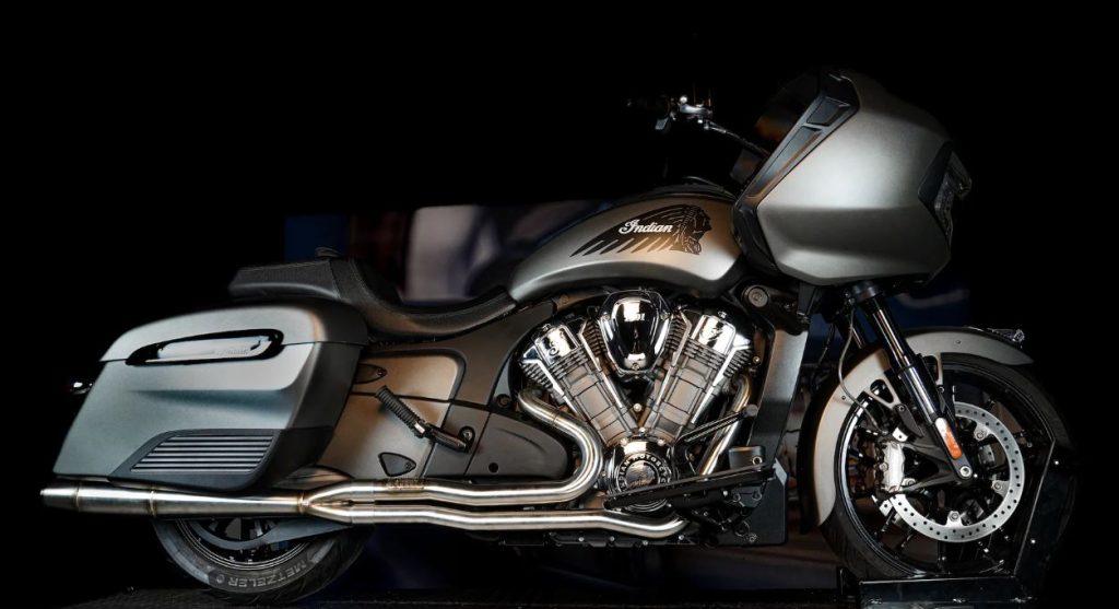 Designed with performance and additional ground clearance in mind while offering a custom look and a powerful sound. This pipe offers a horsepower heavy tune with similar gains in torque.

8HP and 10 TQ increase over stock
23 lbs weight savings over stock (40 lbs stock / 17 lbs Sawicki)
 1 7/8" primaries stepped to 2”
Hand-formed merge collector allows precise flow performance. 
Mandrel  bent, aircraft-quality 304 Stainless Steel 
Comes with standard mounting hardware, brackets, including all bag support mounts for Challengers and Pursuits
Clears OEM saddlebag crash bars
Available in hand brushed stainless steel, Jet-Hot Ceramic Coated Black, and Mirror Polished finishes
Limited Lifetime Warranty
Made in the USA
Fitments:

2019-2024 Indian Challenger, Challenger Pursuit, Challenger Dark Horse, Challenger Limited, Challenger Elite, Pursuit Dark Horse, Pursuit Limited