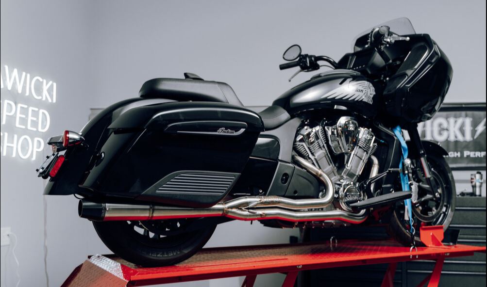 Designed with performance and additional ground clearance in mind while offering a custom look and a powerful sound. This pipe offers a horsepower heavy tune with similar gains in torque. 8HP and 10 TQ increase over stock 23 lbs weight savings over stock (40 lbs stock / 17 lbs Sawicki) 1 7/8" primaries stepped to 2” Hand-formed merge collector allows precise flow performance. Mandrel bent, aircraft-quality 304 Stainless Steel Comes with standard mounting hardware, brackets, including all bag support mounts for Challengers and Pursuits Clears OEM saddlebag crash bars Available in hand brushed stainless steel, Jet-Hot Ceramic Coated Black, and Mirror Polished finishes Limited Lifetime Warranty Made in the USA Fitments: 2019-2024 Indian Challenger, Challenger Pursuit, Challenger Dark Horse, Challenger Limited, Challenger Elite, Pursuit Dark Horse, Pursuit Limited