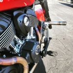 Lean angle is not even close to an issue. Installs in minutes, no drilling or cutting required