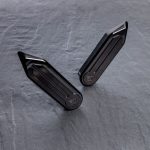 Covers the unesthetic OEM reflectors on the fork Covers are mounted easily by sliding above the reflectors and are hold in position with a small grub screw. Easy to install and remove. Note: Not DOT street legal!