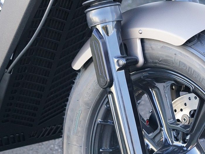 Covers the unesthetic OEM reflectors on the fork Covers are mounted easily by sliding above the reflectors and are hold in position with a small grub screw. Easy to install and remove. Note: Not DOT street legal!