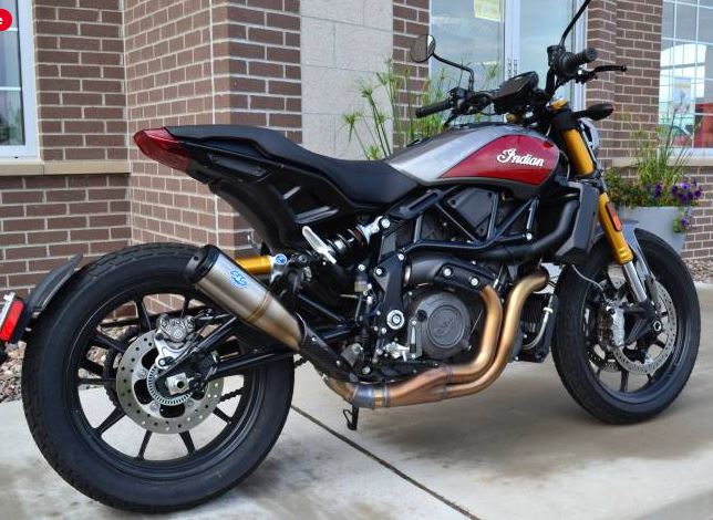 The Fuel Moto non-cat Race Only link pipe for Indian FTR 1200 is a direct replacement for the factory catalyst. This pipe is for Off Road Race Use only. It is not compliant for street use and will not meet emissions requirements. Works with stock mufflers as well as aftermarket slip on systems (S&S slip on shown for reference). Requires retuning of EFI. Note: when the catalyst is removed it is normal to exhibit more aggressive characteristics including tone & sound, and some decel popping/crackling will be normal especially under spirited riding due to the relatively short, open design of the FTR exhaust. Fuel Moto maps for Dynojet PV-3 available 304 Stainless steel construction tig welded by hand Increased performance & sound 5.5 lbs lighter than the factory catalyst box noticeable reduction in heat Easy bolt on installation Made in USA! Note: it is strongly recommended/necessary when running this link pipe to leave the db reducers/baffles incorporated in your muffler(s) in place. Removing them greatly affects response, performance, & running quality. 