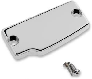 Scout Rear Master Cylinder Cover Smooth Black / Chrome