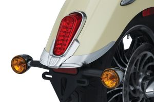 Extends the rear fender's trailing edge and integrates cleanly with the taillight for a classic appearance that's true to the Indian Scout's heritage
