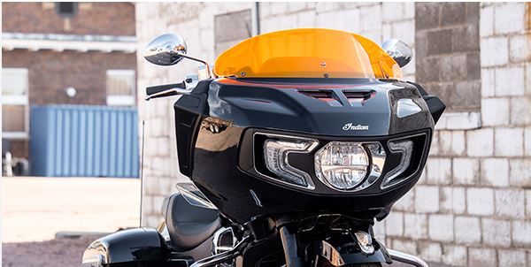 The excellence of the Flare® Windshield hasn’t gone unnoticed in the industry. In fact, it was honored with the prestigious "Nifty 50" award by Powersports Business magazine, recognizing it as one of the top products for 2021. This award highlights products that are innovative, provide exceptional value, and deliver outstanding performance—qualities that define the Flare® Windshield. The Kolor Flare® Windshield offers more than just an upgrade—it redefines what a windshield can do for your ride. With unmatched design and bold new colors, Klock Werks is setting a new standard in the industry. Now is the time to bring both performance and personality to your Indian Challenger or Pursuit.