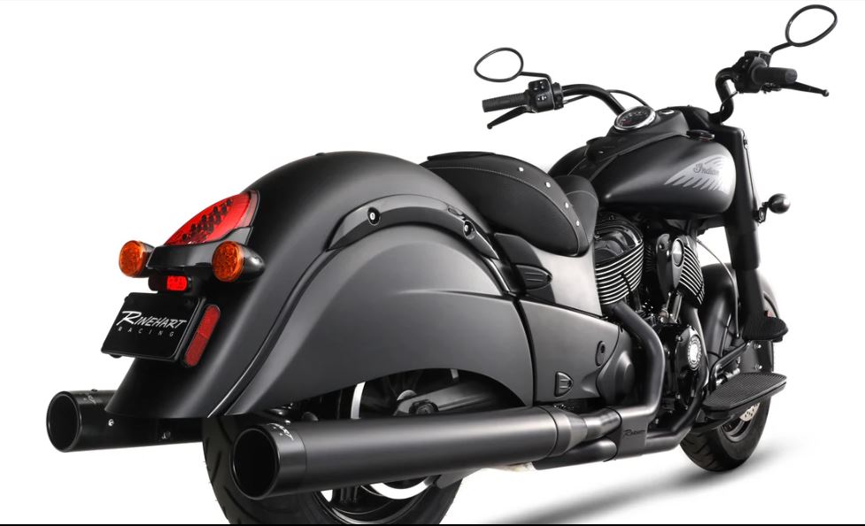 SLIMLINE DUALS FULL SYSTEM WITH SLIP-ON MUFFLERS FOR INDIAN TOURING