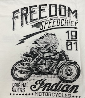 Biker T-Shirt Speed Zone Mens Indian Motorcycle Motorbike Bike Custom