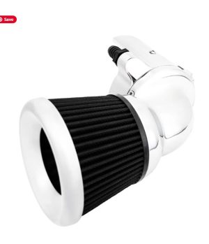 Arlen Ness® Velocity 90 Air Cleaners feature a forward-facing intake design positioned at a 90° angle. The intake's 90° angle with it proprietary Velocity filter results in more horsepower & torque, without sacrificing legroom Engineered to increase airflow to the engine for increased horsepower & torque Performance air filter is made from black pre-oiled cotton media for the best in airflow & filtration Includes throttle body cover Finish: Chrome backing plate & Chrome elbow Rain Sock / Pre-Filters available separately Fitment: 2014-up Indian Motorcycle® Chief or Chieftain models with 111" & 116" Thunderstroke® Engines (Will not fit Challenger models)